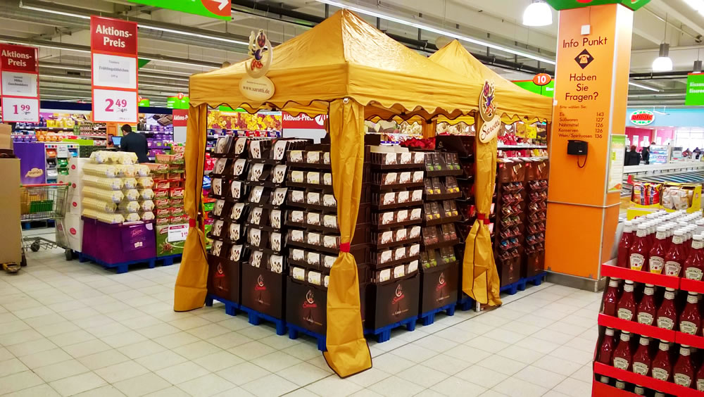 Faltzelt Anfertigung Sarotti Stollwerck GmbH