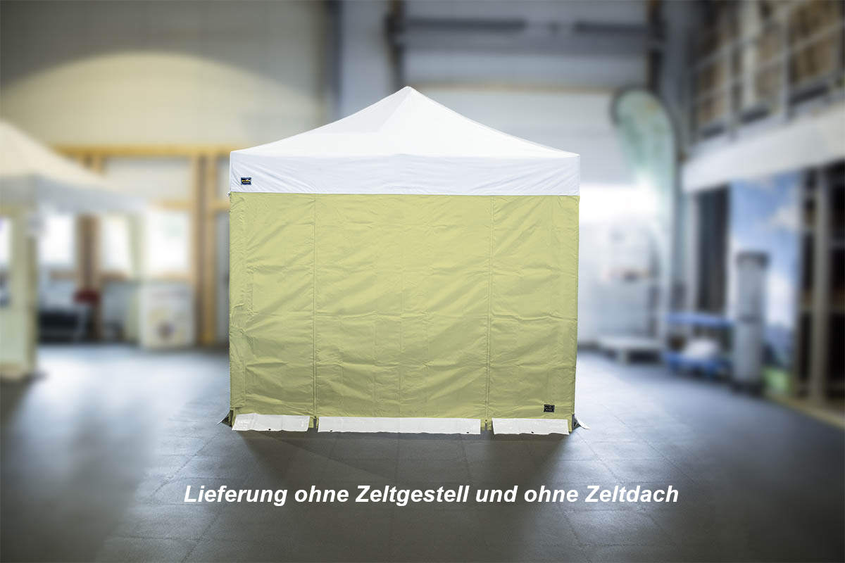 MVL-TENT ® Seitenwand PLUS mit Tür, Größe: 3m Farbe: Champagner | Restposten, Sonderpreis