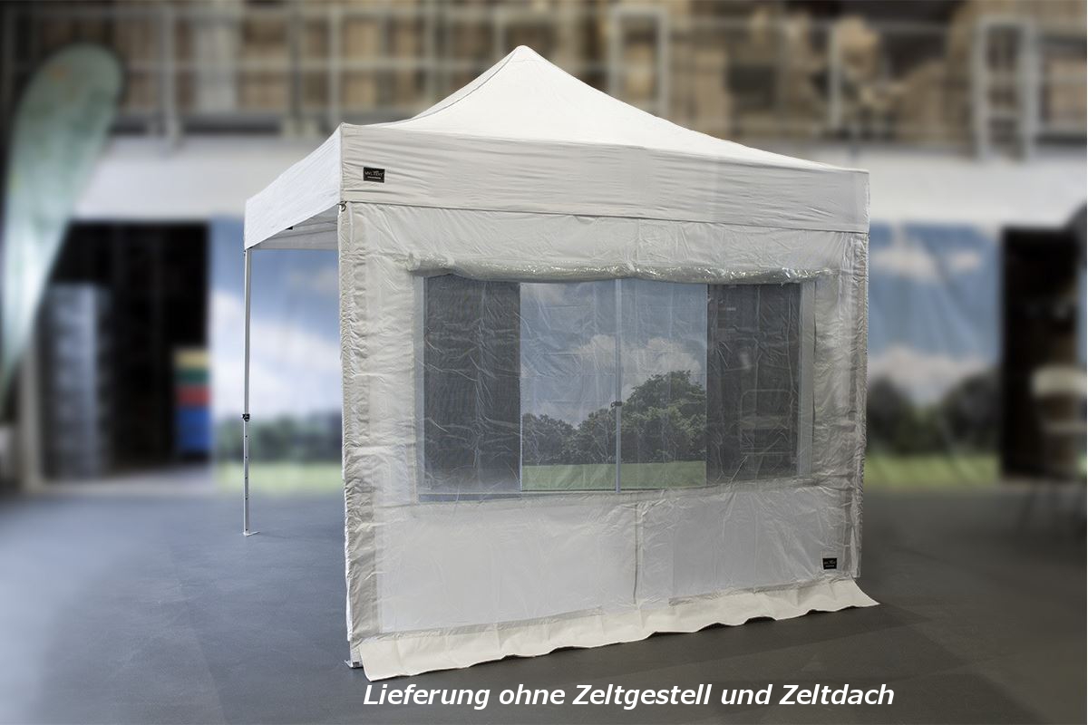 MVL-TENT® Rescue Multifunktion-Seitenwand mit  Panorama-Fenster, Größe: 4,5m | Restposten