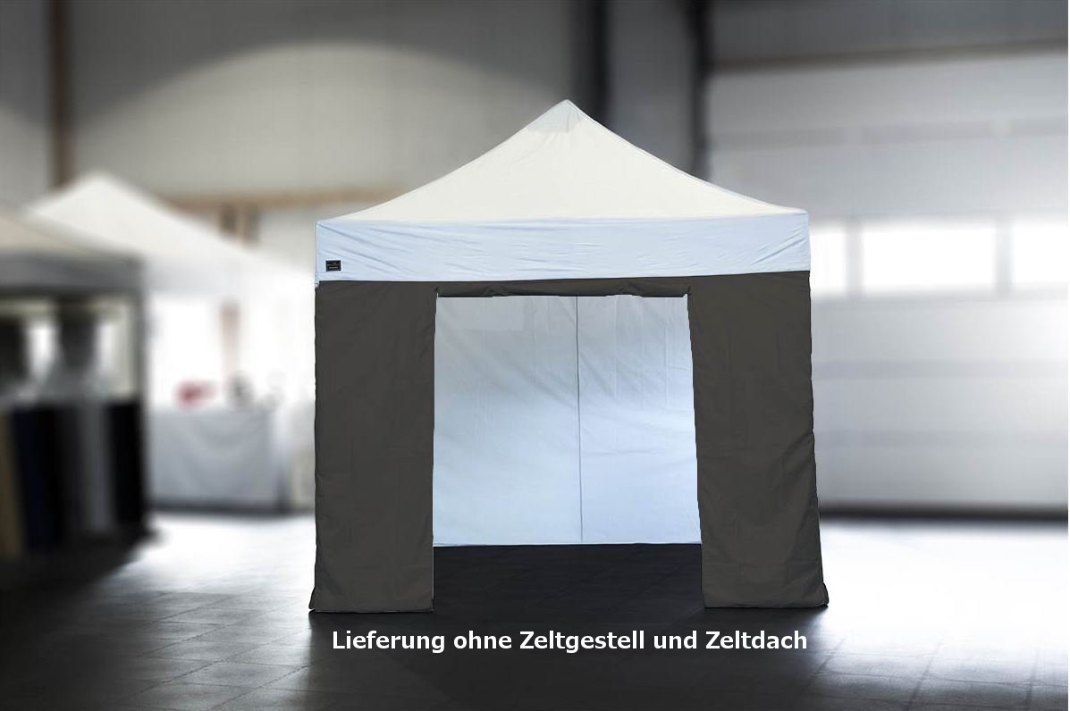 MVL-TENT ® Seitenwand Standard mit Tür, Größe: 4,5m, Farbe: Stone | Restposten, Sonderpreis