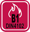 Icon Flamme – schwer entflammbar B1