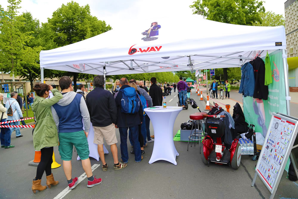 6WAY – Event Faltpavillon mit Dachdruck