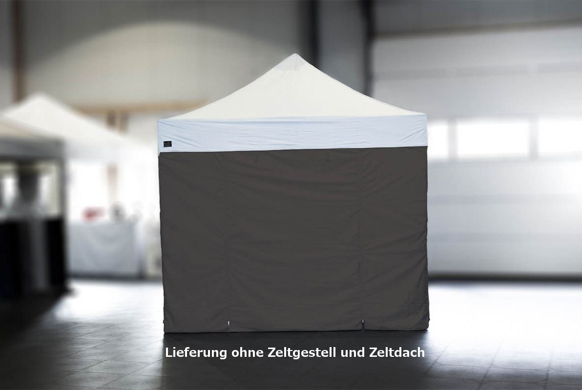 MVL-TENT ® Seitenwand Standard mit Tür, Größe: 4m, Farbe: Stone | Restposten, Sonderpreis