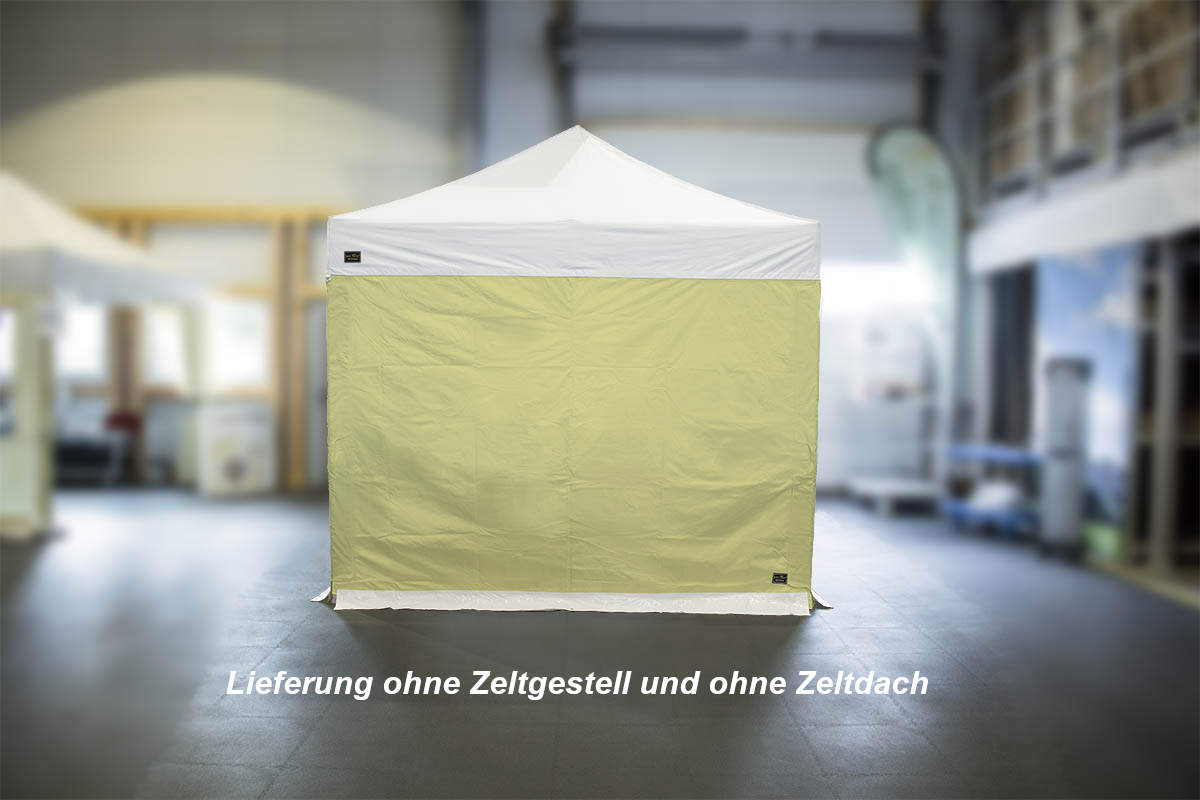 MVL-TENT ® Seitenwand PLUS geschlossen, Größe: 4,5m Farbe: Champagner | Restposten, Sonderpreis