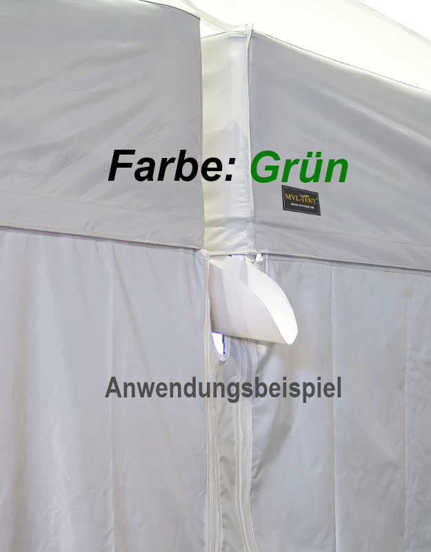 MVL-TENT® Faltpavillon-Regenrinne horiz. PVC, Größe: 3m, Farbe: Grün | Alle Serien |NEU Restposten